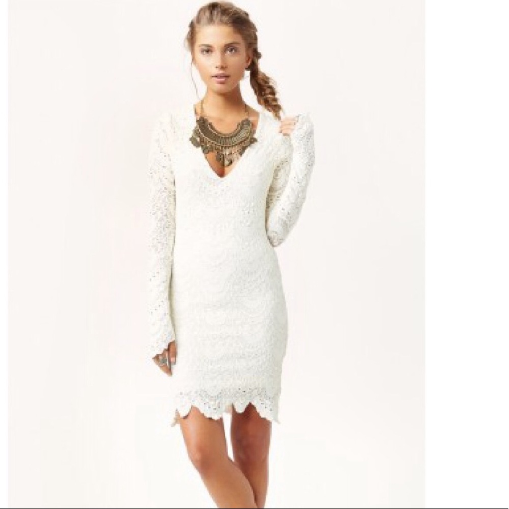 Nightcap Ivory Lace Dress
